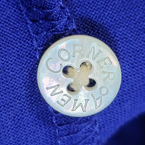 Vtg Masters × Augusta Amen Corner Mens Size XL Golf Tennis Polo Shirt Blue - Picture 9 of 13